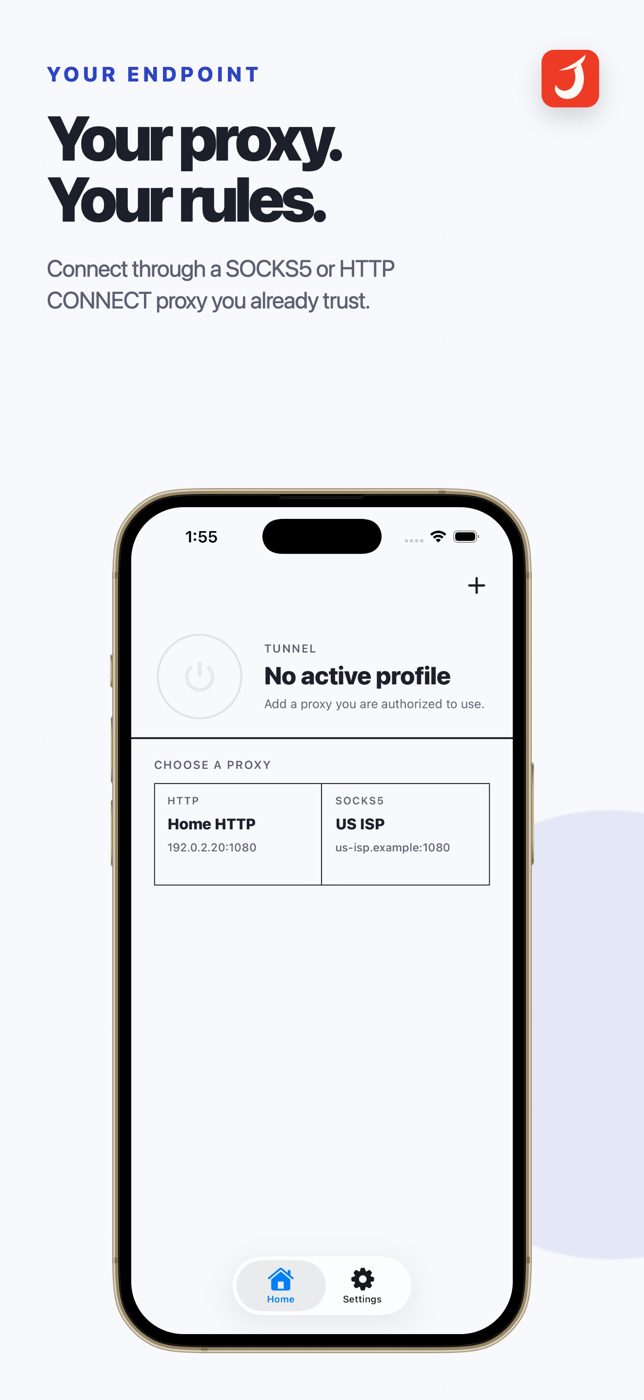 JocoProxy 프로필 목록 화면